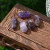 Colgante de Cristal Natural Hexagonal de Doble Punta Venta Caliente Transfronteriza Piedra Desnuda Piedra Cruda Bala Pulida Joyería de Doble Punta Al por Mayor