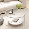 Mesa de Centro de Cristal Templado de Lujo Ligero Mesa de Centro Redonda para Sala de Estar de Apartamento Pequeño Mesa Redonda Pequeña Minimalista para el Hogar Mesa de Centro de Celebridad de Internet