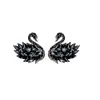 Pendientes de Cristal Cisne Nuevo Diosa Corea del Sur Pendientes de Micro Pedrería Moda Elegante para Mujer Pendientes Largos Versátiles