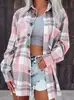 Ropa de mujer transfronteriza Europa y Estados Unidos otoño e invierno 2024 nueva moda casual Oversize holgada camisa de cuadros