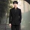 Traje Tang de compromiso para hombre, nuevo traje chino, nuevo traje Zhongshan, traje holgado estilo República de China, traje de boda, traje de primavera y otoño con hebilla.