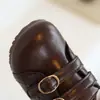 Sapatos pretos de couro macio para bebês no outono, com solado macio e face macia, fecho duplo para meninos, sapatos de caminhada para bebês meninas, sapatos para crianças pequenas