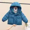 Jaqueta de Algodão Grossa de Inverno Estilo Coreano para Crianças, Casaco Simples de Algodão para Meninos, Roupa Exterior Casual da Moda para Meninas