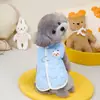 Roupa para Pet com Fechamento nas Costas para Gatos e Cachorros, Cachorros Pequenos Como Teddy, Spitz Alemão, Bichon Frisé, Colete de Urso Acolchoado Bordado 24