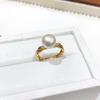 S925 acessórios de prata pequeno estilo perfumado anel de diamante zircão embutimento tamanho livre anel referência com contas 8-9mm