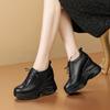 Zapatos Casuales de Plataforma con Cordones y Tacón Alto Profundo 9.5cm Ligeros Aumentadores de Altura Interior para Mujer, Colección Primavera y Otoño 2025