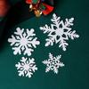 Conjunto de 4 Peças de Decorações para Bolo de Natal, Bandeirinhas de Floco de Neve, Toppers Acrílicos para Bolo de Aniversário, Artigos de Festa, Superfície Espelhada