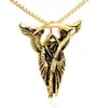 Joyas de acero de titanio collar de guadaña de la muerte de anime colgante de acero inoxidable negro antiguo ventas directas de fábrica