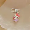 Llavero Colgante de Gato Kt de Dibujos Animados Colgante de Corazón de Niña Linda Accesorios para Mochila Escolar de Estudiante Mejor Amiga Pequeño Regalo
