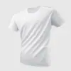 Tamanho europeu nova camiseta masculina de manga curta de seda gelada de secagem rápida, malha respirável para ar condicionado, verão, sensação de gelo, top de manga curta, gola redonda