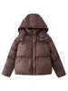Moda de Comércio Exterior Transfronteiriço Estilo Europeu e Americano Outono e Inverno 2025 Novo Casaco Puffer Curto Casual Solto Casaco de Algodão
