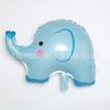 Globo de aluminio con diseño de elefante, nuevo estilo, azul, rosa y blanco, para decoración de fiestas de cumpleaños de animales.