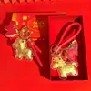Llavero Colgante de Oro Puro del Año del Caballo Caja de Regalo Decoración Bolsa Encanto Regalo de Año Nuevo Edición Limitada de Año Nuevo