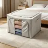 Caja de Almacenamiento de Tela Oxford para Uso Doméstico, Organizador de Ropa, Herramienta Mágica para Capas de Armario, Caja de Almacenamiento Plegable a Prueba de Polvo, Almacenamiento de Colchas