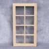 1:12 Casa de Muñecas Casa de Muñecas Mini Lisa DIY Puertas y Ventanas Pequeñas Ventana de 8 Rejillas Lisa Se Puede Colorear