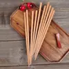 Palillos de Madera Maciza Haya Japonesa Palillos de Tortuga Tallados a Mano Puntiagudos Palillos para Sushi Hotel Hogar Palillos de Madera Antideslizantes