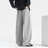 Pantalones de banana curvos estilo americano para hombre de otoño, pantalones deportivos grises, pantalones rectos deportivos para hombre, pantalones largos casuales de primavera y otoño