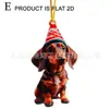Colgante de Árbol de Navidad de Producto Nuevo Transfronterizo Colgante de Dachshund Navideño Decoración Acrílico Perro Interesante Arte Navideño para Perros