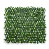 Muro de Cerca Artificial Transfronteiriço com Folhas Verdes, Cerca de Madeira, Flores Artificiais, Decoração de Jardim, Madeira Plástica, Cerca de Planta Verde em PVC