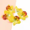 Orquídea mariposa simulación flor artificial decoración de boda DIY ramo de novia flor de muñeca venta al por mayor fábrica directa seda