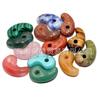 Colgante de jade con gancho de ágata de cristal, accesorios de joyería de bricolaje, colgante de chisme, collar, productos semiacabados, cuentas de agujeros grandes, venta al por mayor