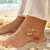 Colar de Camada Dupla com Estilo Suave de Damasco Leitoso, Pingentes de Estrela do Mar e Concha, Corrente Fina de Bolinhas Douradas, Corrente de Clavícula em Camadas para Meninas