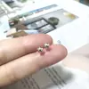Brincos de Prata Beixi Prata Esterlina S925 Mini Estrela para Mulheres, Delicados e Pequenos, Como um Feijãozinho, Acessórios de Orelha