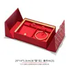 Estilo Chinês Papel Toque Festivo Casamento Três Peças Caixa de Joias Anel Colar Pulseira Dourada Caixa de Embalagem de Joias com Abertura Dupla