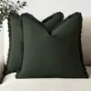 Fronha de almofada para sofá de escritório, sala de estar, estilo moderno minimalista, ins, transfronteiriça, cor sólida, com borla, atacado