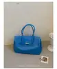 Bolso Kelly para Viajes Diarios, Hebilla de Cierre a la Moda, Bolso de Gelatina de Gama Alta de Nicho, Bolso Tote de Hombro Único, Bolso Cruzado de Gran Capacidad para Debajo del Brazo