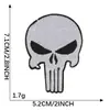 Venta al por mayor de fábrica Parche de Calavera Fantasma Estilo Punk Accesorios Decorativos para Ropa Bolsa de Lona Parche de Tela Termoadhesivo