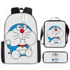 Mochila Doraemon Desenho Animado Anime Estudante do Ensino Fundamental e Médio Mochila Escolar Estampada 4-5-6 Série Pasta Estojo