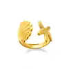 Anillo de Acero Inoxidable con Circonita Exagerado de Alto Nivel Europeo y Americano, Anillo de Luz de Lujo Tejido Hueco, Anillo de Dedo de Moda, Anillos de Nicho