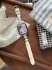 Correa de reloj retro de cuero con patrón de estrellas 3D, compatible con Apple Watch Series 12, 11 y 10