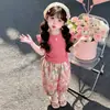Conjunto de Verano para Niñas 2026 Nuevo Elegante Delgado Moda Infantil Tendencia Ropa de Verano Conjunto de Dos Piezas para Bebés Niñas