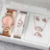 Duoduo Transfronteiriço Shein Conjunto Popular de Luxo Pulseira Relógio com Diamantes para Mulheres Caixa de Presente de Cinco Peças Relógio de Quartzo