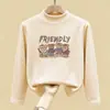 Camiseta Térmica Base para Niños para Otoño e Invierno, Camiseta de Manga Larga para Niñas, Ropa Interior Térmica de Cuello Medio-Alto para Niños Mayores
