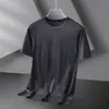 Exclusivo de fornecimento transfronteiriço camiseta masculina e feminina de manga curta masculina lisa cor sólida preto puro todo branco simples T verão camiseta branca pura top
