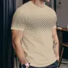 Camiseta de manga corta de verano para hombre de marca independiente con estampado 3D, suéter deportivo casual, camiseta de cuello redondo para hombre