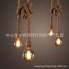 Estilo Industrial Criativo Lustre de Corda de Cânhamo Cabeça Única Cabeça Dupla Mesa de Bar de Café Cybercafé Loja de Roupas Country Americano Retro