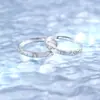 Anillos de Pareja Ice Lan Die Meng de Plata de Ley S925 para Hombre y Mujer, Estilo Ins, Temperamento Versátil, Anillos de Pareja de Moda para Novia