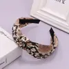 En Stock Transfronterizo Europeo y Americano Nuevo para Mujer Diadema Versátil Simple Anudado con Estampado de Leopardo Moda Accesorios para el Cabello Hechos a Mano Venta al por Mayor