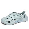 Verão novas sandálias masculinas ao ar livre usar sapatos de praia de sola grossa oco respirável saco salto casual hole shoes atacado