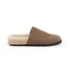 Sandálias Birkenstock minimalistas do mesmo estilo da Mãe Uva para mulheres, tamancos versáteis de bico redondo, sola grossa, chinelos fechados, para uso externo no outono e inverno