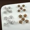 Joias de Zircônia para Nail Art Floco de Neve Explosivo Branco Champagne Novo Camada Dupla Floco de Neve Estéreo Diamante Acessórios para Unhas DIY Vestíveis
