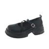 Zapatos Mary Jane para Mujer Zapatos Pequeños de Cuero 2023 Primavera y Verano Nuevos Más Fáciles de Combinar Estilo Universitario Suela Gruesa Boca Baja Zapatos Individuales Venta al por Mayor Cuadros