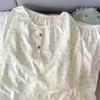 2025 Novo Estilo Popular de Verão Algodão Nuvem Desenho Animado Casual Fofo Gola Redonda Manga Longa Conjunto de Duas Peças Roupa de Casa Feminina