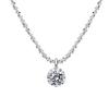 Colar com pingente de prata esterlina S925 Moissanite, colar com coroa brilhante, luz luxuosa, elegante, de alta qualidade, joia de moissan colorida Sense D