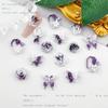 Explosiones transfronterizas bolsa de material para joyería de uña negra accesorios de resina luminosa mariposa de destello fino púrpura joyería al por mayor