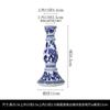Candelabro de Cerámica Azul y Blanco Estilo Chino Adornos Sala de Estar Mesa de Centro Luz de Entrada Candelabro de Porcelana de Lujo Decoración Accesorios Suaves para el Hogar